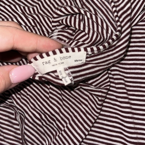 rag & bone Michal Linen Blend Tank Top in Burgundy Multi Size xs - Picture 8 of 8